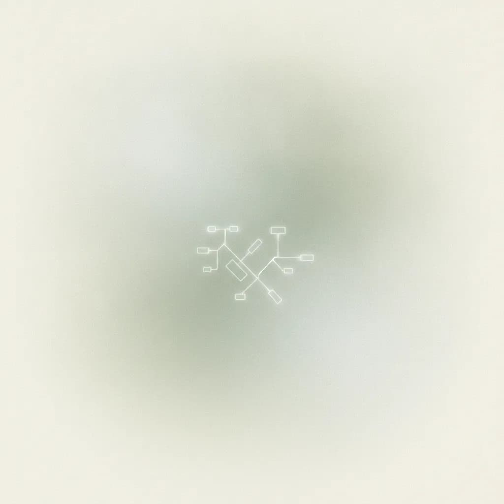 A few faint line-drawn rectangles arranged in a simple branching structure, suggesting a small site map